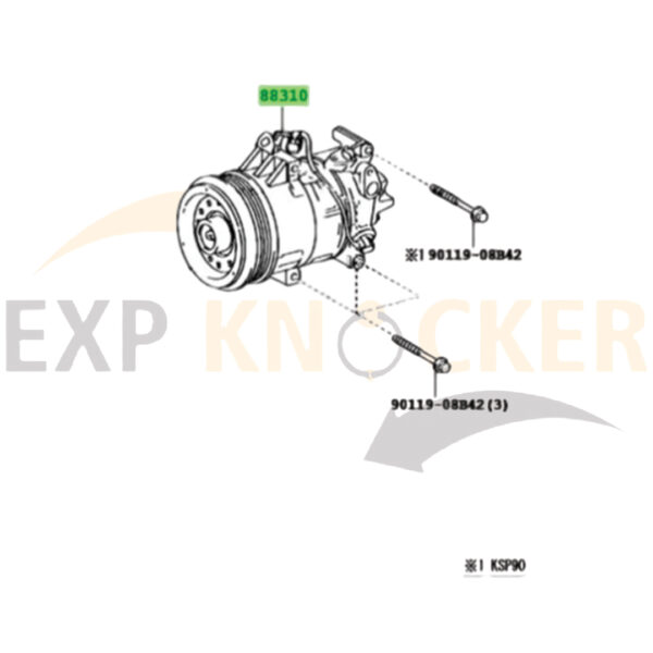 A/C Compressor for Toyota RAV4 - Engine 1AZFE